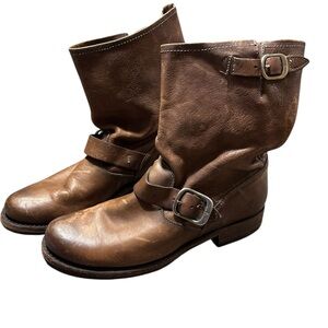 Frye Women’s Size 8.5 Veronica Short Boots Brown Distressed